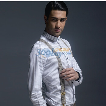 VITO RUFOLO唯阿男士精品衬衫BC6093 白底黑条 46