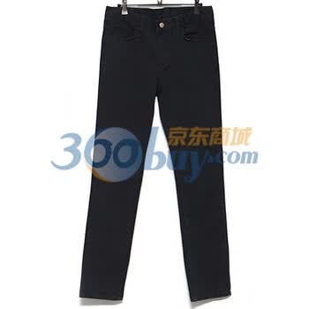 时尚起义 夏装韩国进口简单素色修身紧身裤 男582245 黑色 XL