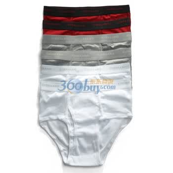 Giordano佐丹奴 内衣裤 男六条装Logo宽皮筋三角内裤 01171514 深灰色 XL