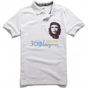 Giordano佐丹奴BSX Polo 男MINI CHE经典头像印花POLO 04011100 白色 S