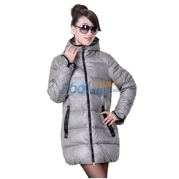 Botetang 波特唐 女中长款大码女装凌格加厚羽绒服LX0915 灰色 185/104A(XXXL)