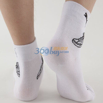 PUMA 彪马 男士绣花毛圈运动 短袜子 漂白 25-27cm
