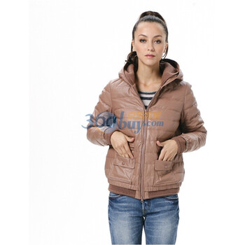 波司登 2011新款 羽绒服 女针织帽时尚休闲短款 BR2238 卡其色 185/104A(XXXL)