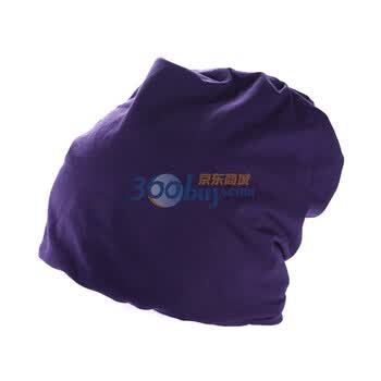 [顶范]秋冬纯色围脖套头两用针织帽103052733 深紫色 帽围57cm