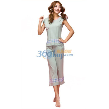 爱帝女士莫代尔四叶草睡衣/家居睡衣套装9105340411 翡翠绿 XXL