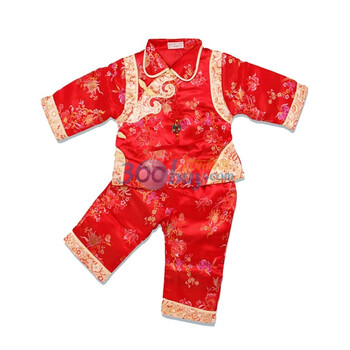 婴之谷 2012新年贺岁服 女童唐装棉服2 T0164 红色 36个月