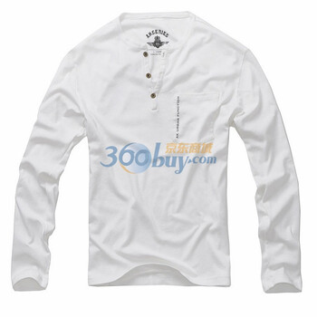 AK男装秋季新品 urbanfucntion亨利领长袖T恤C100017 白色 XL
