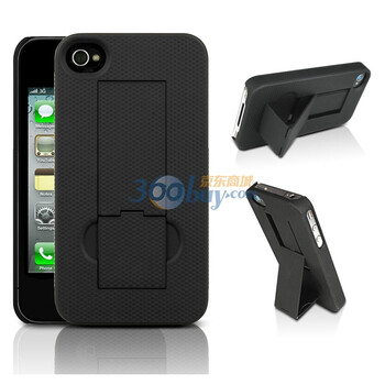 德鑫明 dexim DLA208B iPhone4 S 隐形支架保护壳(黑色)