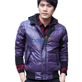 诠渡良品trenduality 苏醒代言冬装新款保暖羽绒服外套#81512 紫色 XXL