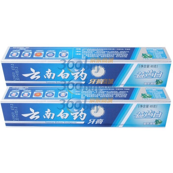 云南白药牙膏益齿白（激爽薄荷型）65g*2支