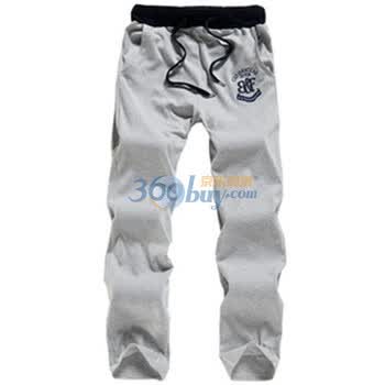 Wantdo男士休闲裤时尚休闲直筒裤时尚百搭休闲卫裤 灰色1 185(XXL)