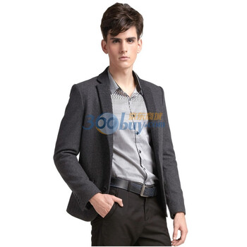 2011秋季新品 热卖简约修身男士休闲西服 7113051710灰色XXL