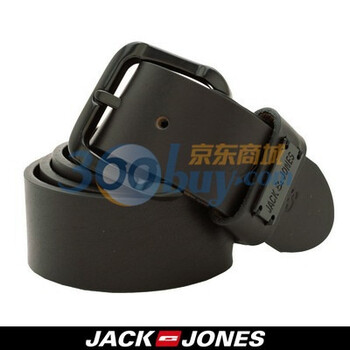 jackjones/杰克琼斯 腰带 牛皮百搭男士腰带B(黑)|211377005010 XL