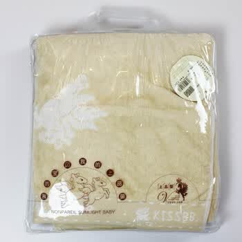 KISSBB上品婴 小飞马剪绒提花浴巾 婴儿专用浴巾　品牌浴巾　卡其色BABBC 茶色 均码