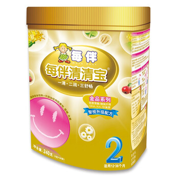 每伴金品幼儿清清宝 适合12-36个月宝宝 2段小罐@新装上市@