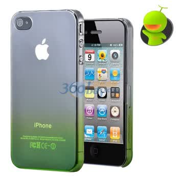 哈密瓜（hamimelon） HM0114 DUO幻影渐变UV系列 iphone4保护套 外壳 保护壳 绿色 送防尘塞贴膜