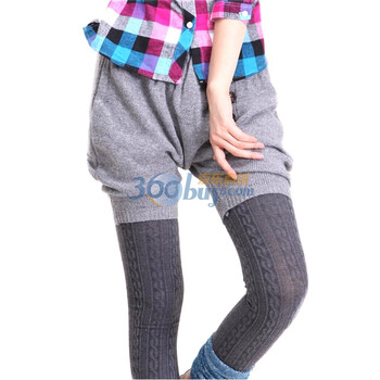 Rosas Mode个性纽扣装饰羊毛女裤短裤R1813301 灰色 均码