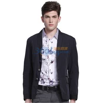 马克华菲男装时尚休闲西服7101051603-099黑色XXL