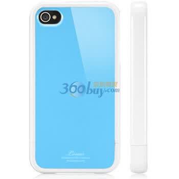 SGP Linear Color iPhone4 多彩保护壳 白框蓝壳