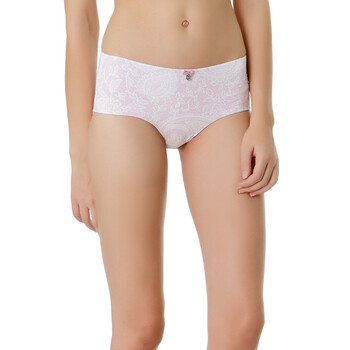 Jockey居可衣 2012春夏新品 女式尼龙印花无痕平角裤 JJ22211917 546玫红色印花 XL