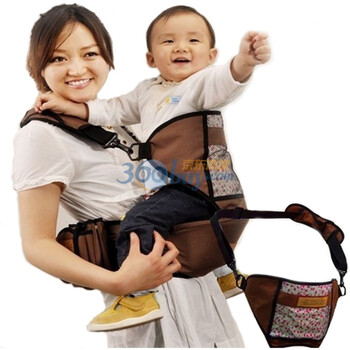 三美婴新品抱婴腰带/抱婴腰凳/婴儿背带 升级版四件套 (咖啡色)