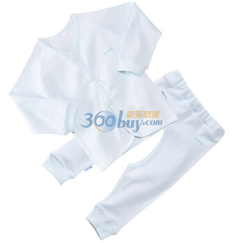 贝贝怡（bornbay) BB815 宝宝服 婴儿服装纯棉肚衣/开裆裤815 淡蓝 90码