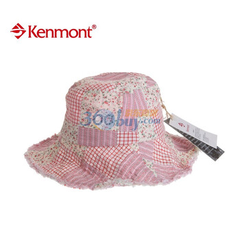 kenmont凯蒙特帽子春夏女士遮阳帽子碎花大盆帽渔夫帽KM-0200 粉红 58