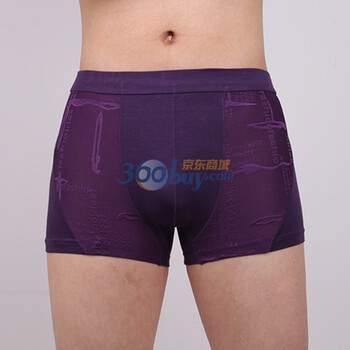 伊维雅/jemis 男士平角裤吸汗排汗呼吸内裤男底裤u12008 浅紫 XL