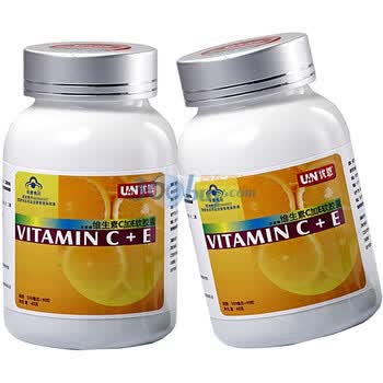 维C 维E 优恩 倍爱牌 维生素C+E软胶囊90粒*2瓶 VC VE 纯天然 套装