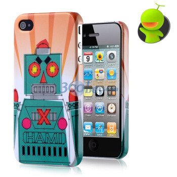 哈密瓜（hamimelon） 010101004699　Hami X机器人 iphone4手机 外壳 保护套 送保护贴防尘塞