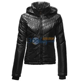 Giordano佐丹奴 外套 女新雪丽亮面高效保暖棉衣外套 01371614 黑色 XL