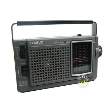 德生R-304 （TECSUN）便携式高灵敏度调频/中波/短波收音机(黑色)