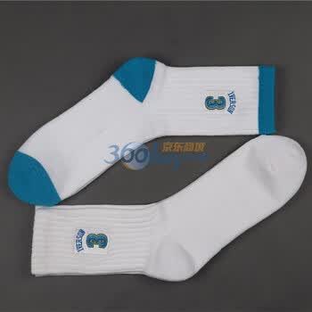 vcotton维棉 NBA精梳棉半毛巾底男士球星艾佛森运动棉袜（2双装） 混色 均码
