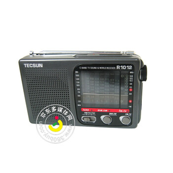 德生(TECSUN) R1012 12波段调频／短波／中波／电视伴音收音机 黑色