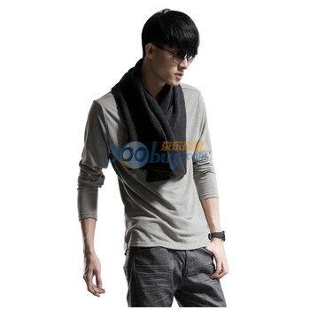 圣迪奥sdeerhe 男装 冬百搭几何印花T恤 灰0470210 灰色 XXL