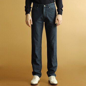 浪氏威尔lansiwear2011新款男士商务时尚牛仔长裤LWAFE045-78 深蓝 34