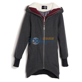 as安都2011冬新款女装 复古风百搭假两件棉服 9158229深灰L