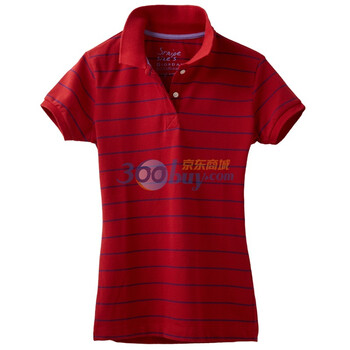 Giordano佐丹奴 Polo 女花色横间弹力修身珠地Polo 01311010 紫罗兰 M