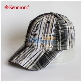 kenmont经典小格纹棒球帽KM-0321 黑色