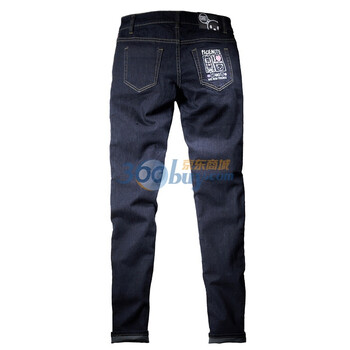Giordano佐丹奴BSX 牛仔裤 女潮玩原色弹力窄身印花潮牛 04411001 宝蓝色 30