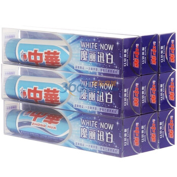 中华魔丽迅白牙膏100g*9
