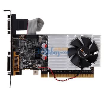 索泰（ZOTAC)GT520 1GD3 激战版 LP VA 810/1200 1024M/64bit GDDR3 PCI-E 显卡
