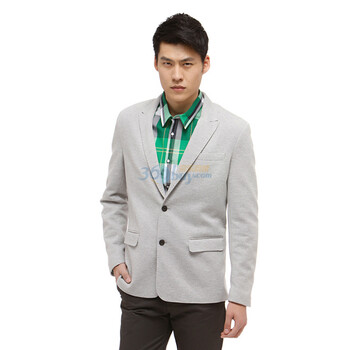 Jack Jones/杰克琼斯 西服 单开叉略修身西服B(浅花灰)|212108016104 195/112A/XXXL