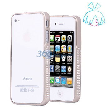 萝莉(LOLI)iphone4边框-合金水钻边框 灰色