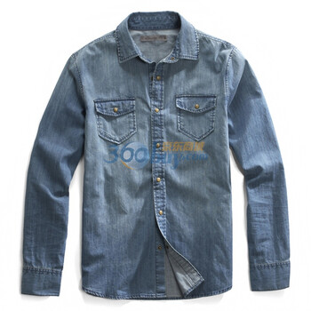 Giordano佐丹奴 衬衫 男蓝调怀旧牛仔衬衫 01042044 宝蓝色 XL