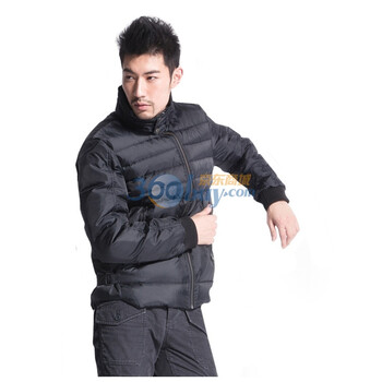圣迪奥sdeerhe 男装 冬 百搭立领短款羽绒服 黑色0472412 黑色 XXL