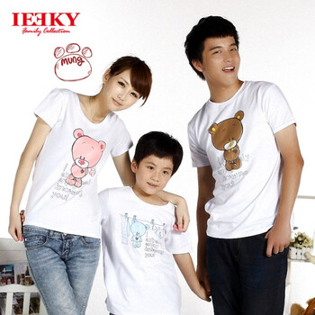 IEEKY爱一起亲子装2012夏季短袖T恤1252603 白色 男XL/180
