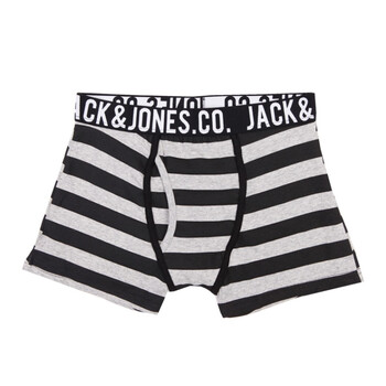 Jack Jones/杰克琼斯 内裤 条纹拼接平角内裤V(黑)|212192013010 XXL