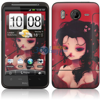 ideaSkin HTC Desire HD/G10/G7HD/A919/大坏蛋 艺伎 手机外壳保护套皮贴膜 ENDASA620328