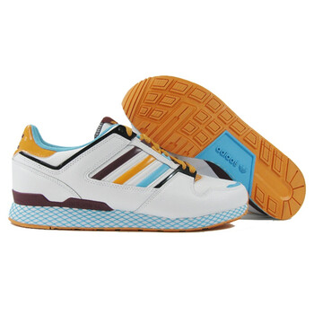 Adidas/阿迪达斯 三叶草 G06999 ZXZ ADV/白蓝橘 CF 男士板鞋 白色 44.5